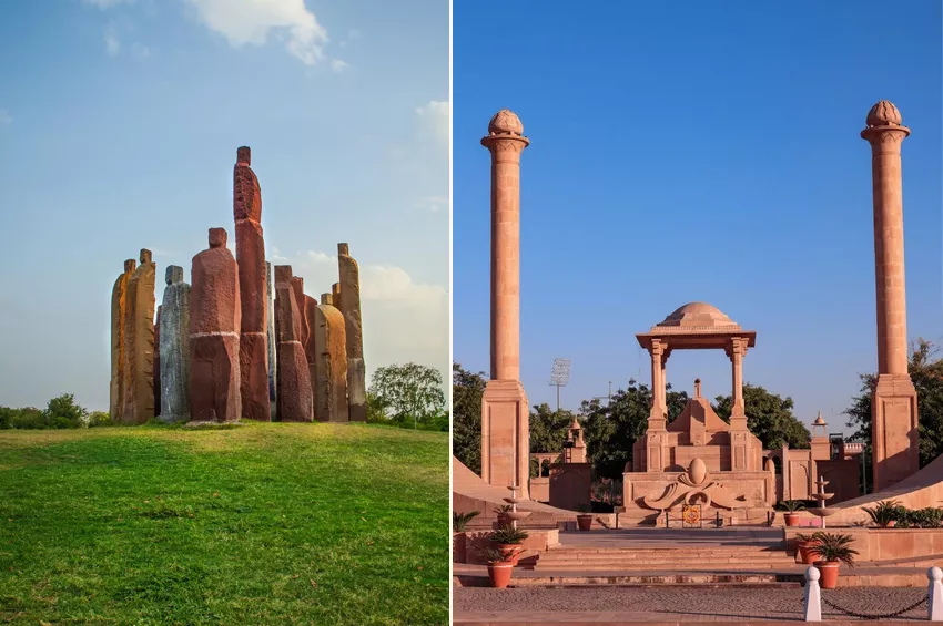 Central Park and Amar Jawan Jyoti Jaipur visitor guide national flag green park war memorial