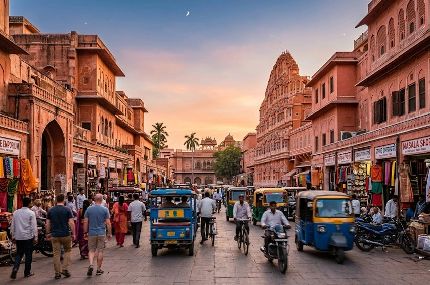 Jaipur complete travel guide Amber Fort Hawa Mahal City Palace bazaars Rajasthan India