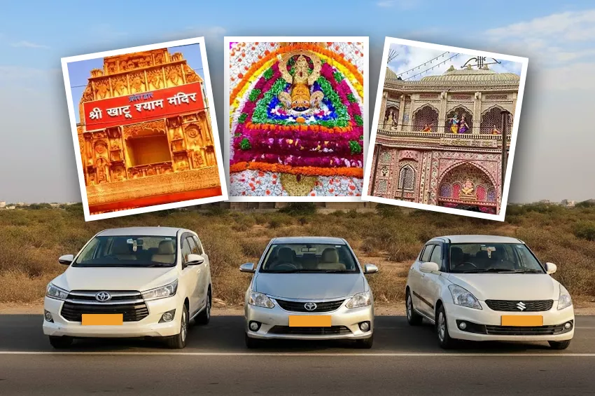 Jaipur to Khatu Shyam Ji taxi road trip Khatu temple Sikar Rajasthan