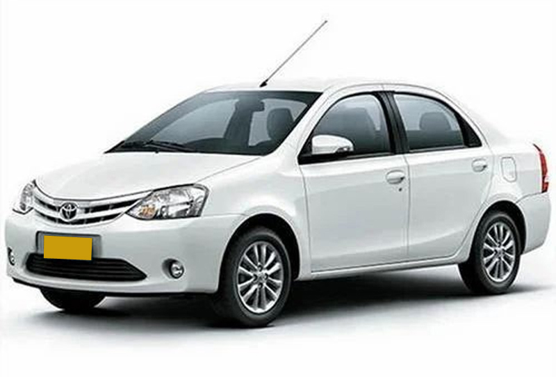 Toyota Etios car rental with driver